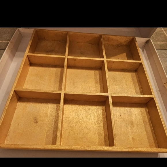 Gold wooden board game X O also used for decorative purposes - Picture 3 of 6